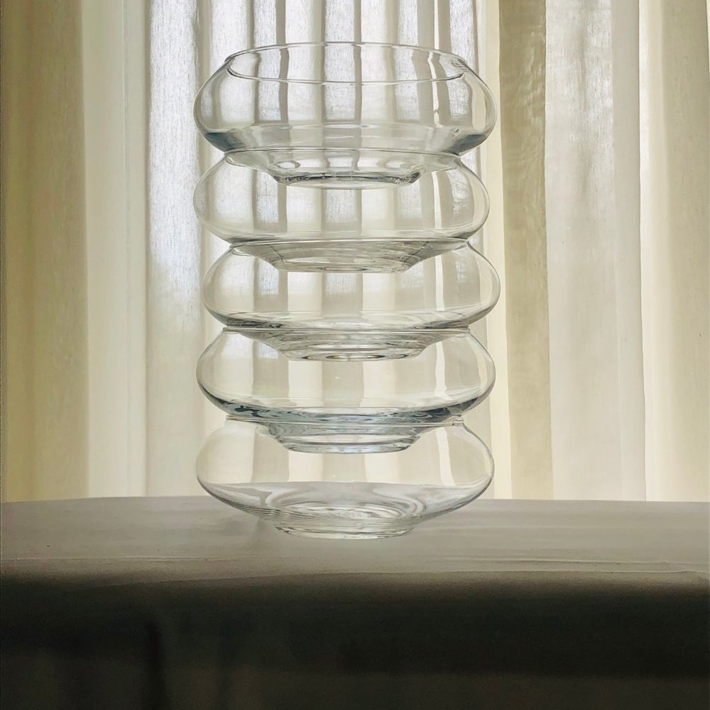 (5) Glass Floating Candle Centerpiece Bowls